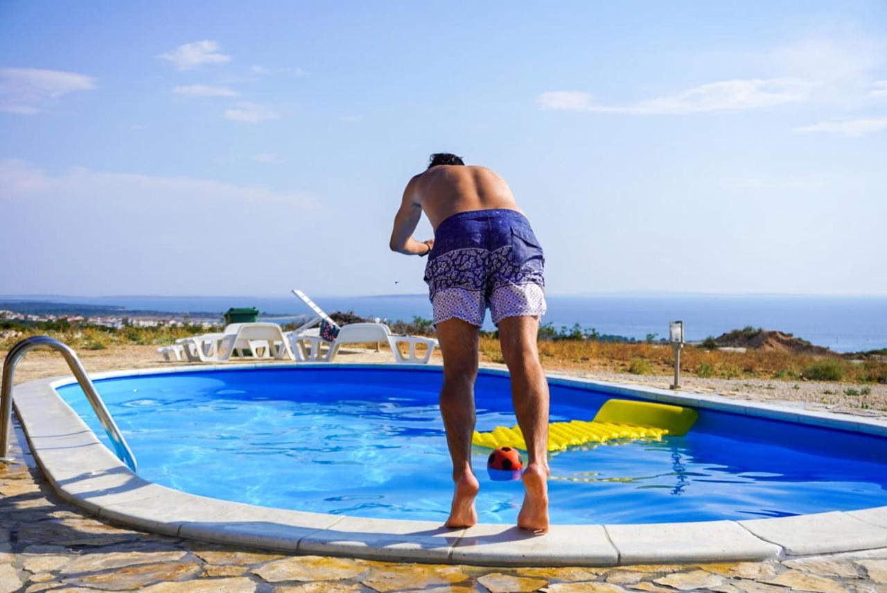 Beautiful Secluded Area Near Novalja Vacation House With Pool And Sea View Villa Lara Kültér fotó